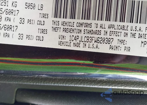 2015 Jeep Cherokee Latitude from USA, damaged, VIN 1C4PJLCB3FW620387